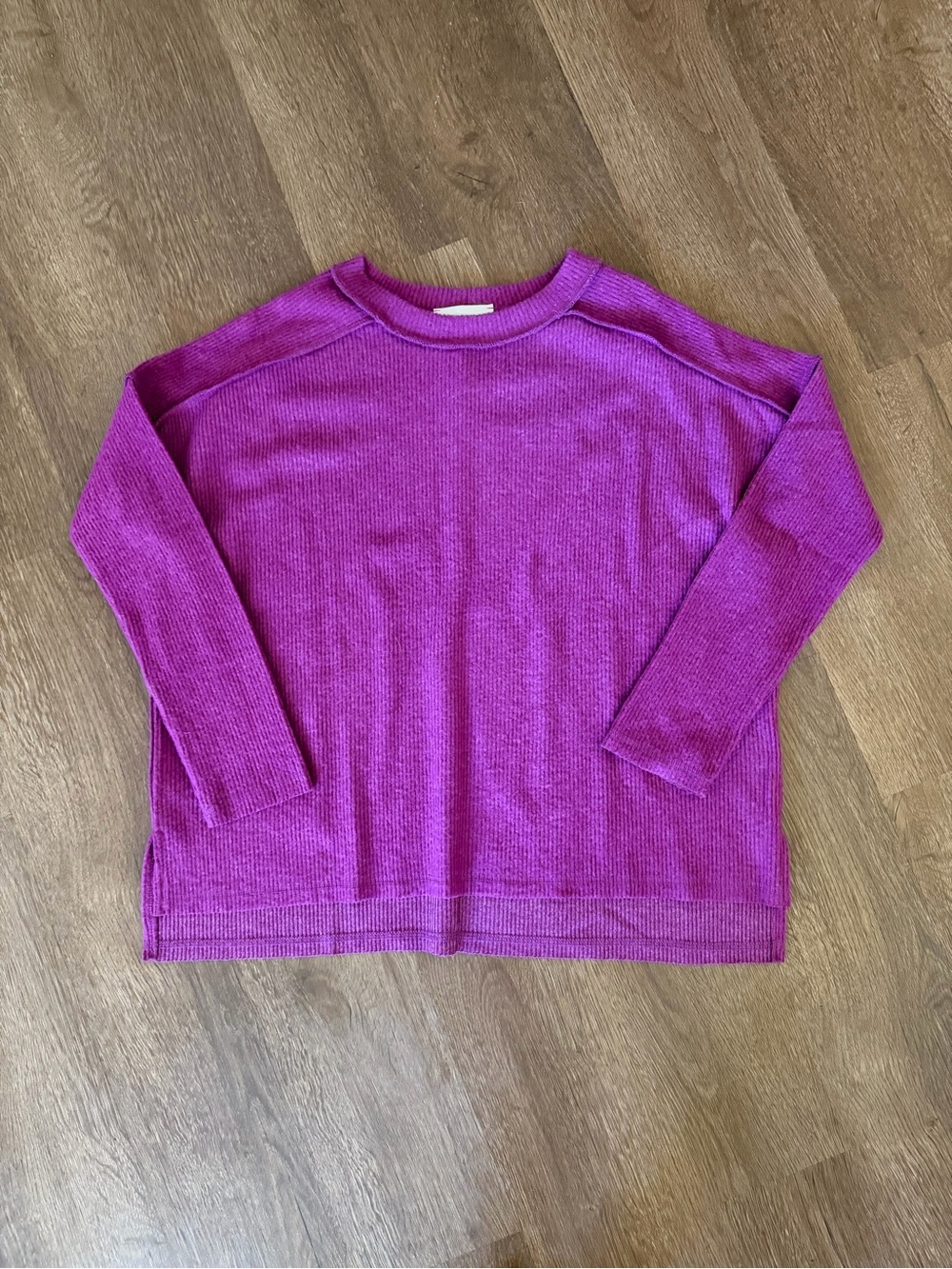 Zenana Outfitters Bright Magenta Crewneck Sweater